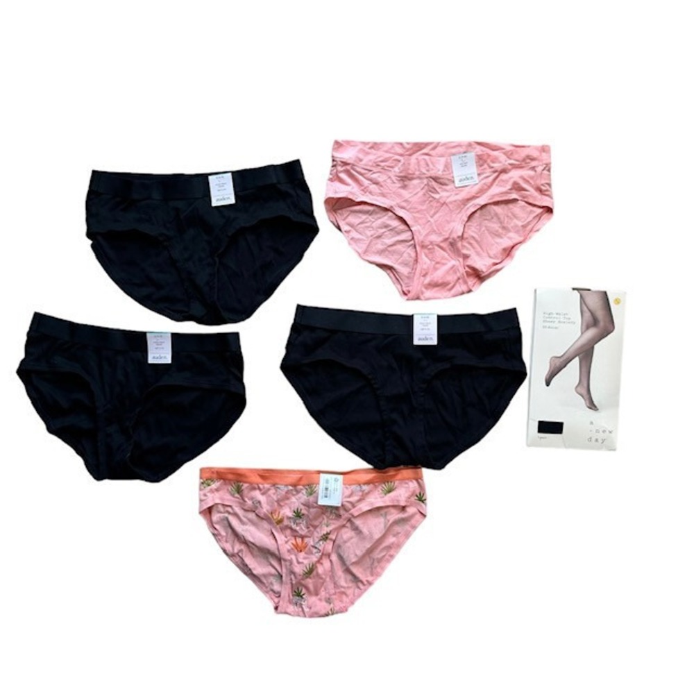 NWT! 5 pair Panty  Bundle - Auden Size‎ Small - Includes Hosiery and Bandeau Top